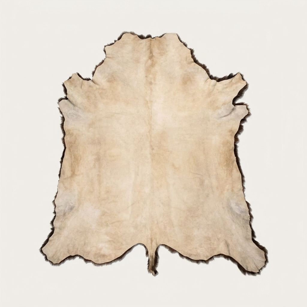 Frontier Reserve bison hide, untreated natural suede back from vegetable tanning, extra large